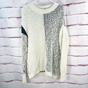 Collection by Bobeau Knit Pullover Sweater SZ L Black Cream Extra Soft Tunic